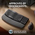 Logitech Wave Keys Wireless Ergonomic Keyboard with Cushioned Palm Rest, Comfortable Natural Typing, Easy-Switch, Bluetooth, Logi Bolt Receiver, for Multi-OS, Windows/Mac - Graphite - Image 5