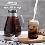 Cold Brew Iced Coffee Maker 51oz, Brewed Coffee Pot with Removable Double Mesh 304 Stainless Steel Filter, BPA-Free Cold Brew Pitcher Glass Container, Tea Maker - Image 6