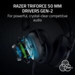 Razer BlackShark V3 X HyperSpeed Wireless Gaming Headset for PC: 50mm Drivers - Cardioid Mic - 2.4 GHz, Bluetooth, USB - Works with Mac, PS5, Nintendo Switch, Smartphone - 70 Hr Battery - Black - Image 4