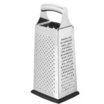 Amazon Basics Rectangular 4-Sided Box Cheese Grater, Stainless Steel, Zester, Non-Slip Base, Dishwasher-Safe, 9 inch, Black - Image 3