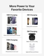 Belkin Wireless Charging Pad 15W - Qi Charger, Charging Station for Apple iPhone 17, iPhone 16/15/14 Series, AirPods, Samsung Galaxy S25, Galaxy S24, Pixel - 5ft Cable Included - Black - Image 3