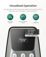 DESLOC C100 Keyless Entry Door Lock with Keypad, Smart Deadbolt Lock for Front Door with 2 Keys, Auto Lock, Easy Installation, 100 PIN Codes, IP54 Waterproof, BHMA Grade 3, Nickel - Image 4