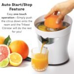 Tribest CitriStar CS-1000 Electric Citrus Juicer with Stainless Steel Strainer and Spout (White) - Image 4