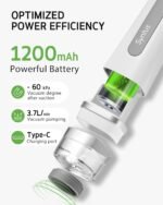 Syntus Vacuum Sealer Bags for Food, Food Storage Bags for Sous Vide Cooking Microwave Heating, Air Valve Zipper Bags & Zip Clips, 30 Bags (S+M+L) + 1 White Vacuum Sealer - Image 3