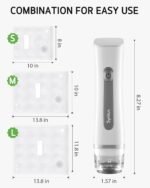 Syntus Vacuum Sealer Bags for Food, Food Storage Bags for Sous Vide Cooking Microwave Heating, Air Valve Zipper Bags & Zip Clips, 30 Bags (S+M+L) + 1 White Vacuum Sealer - Image 5