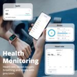 Fitness Tracker Smart Watch for Men Women, 1.47" HD with Bluetooth, 24/7 Heart Rate & Blood Oxygen Monitor, Sleep & Step Counter, 100+ Sports Modes, IP68 Waterproof, Compatible with Android iOS - Image 4