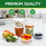 50 Set 32 oz Deli Containers with Lids, Leak-Proof BPA Free Plastic Take Out Bowls, Food Storage Containers for Takeout Meal Prep Storage, Freezer, Microwave & Dishwasher Safe - Image 4