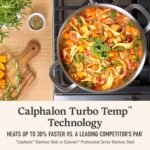 Calphalon Premier Brushed 5-Ply Stainless Steel Cookware Set w/Turbo Heat Tech 6Qt Stock Pot with Lid, Induction, Oven Safe 450F, Silver - Image 4
