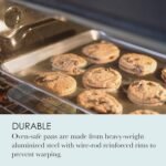 Chicago Metallic Commercial II Traditional Uncoated 16-3/4 by 12-Inch Jelly-Roll Pan, Perfect for making jelly rolls, cookies, pastries, pizza, one-pan meals, and more, Set of 2 - Image 4