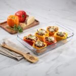 Libbey Baker’s Premium 5 Piece Glass Bakeware Set, Includes 10x14, 9x13 with Lid, and 8x8 with Lid, Stackable with GreatGrip™ Handles - Image 4