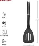 KitchenAid Classic Nylon Slotted Turner, 13.66-Inch, Black - Image 3