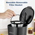 Electric Iced and Hot Tea Maker with 20oz Traveling Tumbler, Single Coffee Machine with Reusable Filter (BLACK) - Image 4