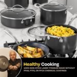 Guy Fieri's Flavortown Laser Titanium 12 Piece Set - Non-stick Cookware Set Without PFAS, PTFE, or PFOA, 3x More Durable, Dishwasher Safe, Oven Safe - Image 4
