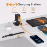 Charging Station PD 100W, TESSAN 9-in-1 USB C Power Strip for iPhone 17/16/15, MacBook, Tablet, Desktop Phone Fast Charger with 3 AC, 3 USB-A Ports, Home Drom Office Accessories - Image 4