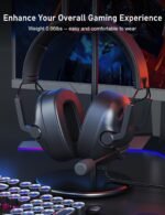 SENZER SG500 Surround Sound Pro Gaming Headset with Noise Cancelling Microphone - Soft Memory Foam Padding - Portable Foldable Headphones for PC, PS4, PS5, Xbox One, Switch - Black - Image 5