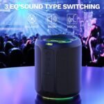 OHAYO 40W Wireless Portable Bluetooth Speaker with Lights, IPX7 Waterproof, Loud Sound, RGB Lights,TWS Pairing, AUX&TF-Card in, for Home/Party/Travel/Outdoor/Beach - Image 4
