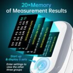 Pulse Oximeter, 4 Color OLED Display Oxygen Monitor Fingertip with 20 × Memory, Blood Oxygen Saturation Monitor (SpO2), Alarm & Brightness Adjustable, Batteries & Lanyard (White) - Image 3