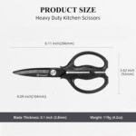 Sunnecko Kitchen Scissors All Purpose Heavy Duty Scissors Titanium Coated, Kitchen Shears for Food, Micro Serrated with Detachable Blades - Image 4
