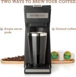 Mixpresso Coffee Maker Single Serve For Ground Coffee & Compatible With K Cup Pods, With 14oz Travel Mug & Reusable Filter For Home, Office & Camping. - Image 3