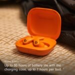 Beats Powerbeats Fit - Wireless Noise Cancelling Workout Earbuds with Secure-Fit Wingtips, Up to 30-Hour Battery Life, Sweat & Water Resistant, Apple & Android Compatible - Spark Orange - Image 5