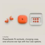 Beats Powerbeats Fit - Wireless Noise Cancelling Workout Earbuds with Secure-Fit Wingtips, Up to 30-Hour Battery Life, Sweat & Water Resistant, Apple & Android Compatible - Spark Orange - Image 6