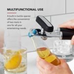 KitchenAid Classic Multifunction Can Opener and Bottle Opener Easy to Use, Razor Sharp Stainless Steel Cutting Wheel, Soft Ergonomic Handles, Black - Image 4