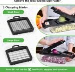 PrepNaturals Vegetable Chopper with Container, Veggie Chopper, Food Chopper & Onion Chopper - Mandoline Slicer for Kitchen (8 in 1, Black) - Image 4