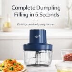 Deluxe Food Processor, Electric Food Chopper with 1.8L (8 Cup) Capacity Glass Bowl Powerful 300W Meat Grinder Vegetable Chopper (middle) - Image 3