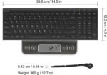 Arteck USB Wireless Keyboard Stainless Steel Ultra Slim Keyboard with Numeric Keypad for Computer/PC/Laptop and Windows 11/10/8 Rechargeable Battery - Image 5