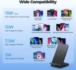 Wireless Charger [2 Pack],15W Fast Wireless Charging Stand,Wireless Charger Compatible with iPhone 15/15 Plus/15 Pro Max/14/13/12 /11Pro Max/XR/XS/X/8 Plus,Galaxy S23/S22/S21/S20 Note 20/10,Google,etc - Image 4