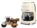 Smeg 50's Retro Style Aesthetic Drip Coffee Machine with 10 Cup Glass Carafe, Auto Start Feature, Keep Warm Plate, and Two Coffee Strength Settings (Cream) - Image 3