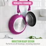 GreenLife Essentials 8" Frying Pan Skillet, PFAS-Free Ceramic Nonstick, Induction Ready Cookware, Dishwasher Safe, Magenta Pink - Image 3