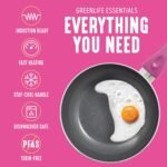 GreenLife Essentials 8" Frying Pan Skillet, PFAS-Free Ceramic Nonstick, Induction Ready Cookware, Dishwasher Safe, Magenta Pink - Image 5