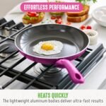 GreenLife Essentials 8" Frying Pan Skillet, PFAS-Free Ceramic Nonstick, Induction Ready Cookware, Dishwasher Safe, Magenta Pink - Image 6