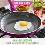 GreenLife Essentials 8" Frying Pan Skillet, PFAS-Free Ceramic Nonstick, Induction Ready Cookware, Dishwasher Safe, Magenta Pink - Image 9