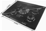 Laptop Cooling Pad 17inch 15.6 14 13 12inch Gaming Cooler Pad Chill Mat 5 Quiet Fans LED Lights and 2 USB 2.0 Ports Adjustable Mounts Laptop Stand Height Angle - Image 4