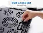 Laptop Cooling Pad 17inch 15.6 14 13 12inch Gaming Cooler Pad Chill Mat 5 Quiet Fans LED Lights and 2 USB 2.0 Ports Adjustable Mounts Laptop Stand Height Angle - Image 5