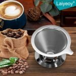 Pour Over Coffee Dripper, Slow Drip Paperless Coffee Filter, Stainless Steel Pour Over Coffee Maker for Single Cup Brew, Double Mesh Design of Manual Reusable Cone Filter. - Image 3