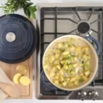 Gibson Home Addlestone 7 Qt Enameled Cast Iron Dutch Oven Pot with Lid – Round, Oven Safe to 500°F, Ideal for Bread Baking & Stews - Gradient Navy Blue - Image 4