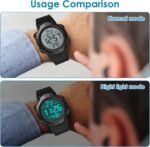 Mens Digital Sports Watch Women Waterproof Wrist Watches with Large LED Backlight Screen Alarm Date Display for Swimming Training Running Outdoor Indoor Activities - Image 4