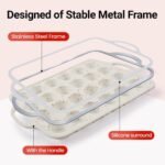 CAKETIME Mini Muffin Pan, Metal Reinforced Frame Mini Cupcake Pans 24 Cups Nonstick Muffin Silicone Molds with Handle for Baking Muffins, Cupcakes, Egg Bites 2 Pack - Image 3