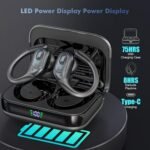 Wireless Earbuds, Sports Bluetooth Headphones, 75Hrs Playtime Ear Buds with LED Power Display, Noise Canceling Headset, IPX7 Waterproof Earphones for Workout/Running - Image 3