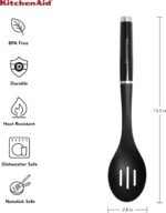 KitchenAid Classic Slotted Spoon, One Size, Black 2 - Image 3