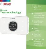 Bosch Thermotechnology Bosch Connected BCC50 Wi-Fi Thermostat-Compatible with Alexa and Google Assistant, All-in-One, Touch Screen, Safety Control, Smart Home, White - Image 3