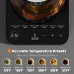 Electric Tea Kettle with Infuser 1.7L Glass Electric Kettle with Temperature Control Automatic Shut Off 12H Keep Warm for Tea Coffee Water Heater, Black - Image 3