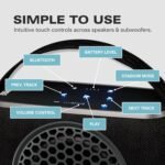 Rocksteady Stadium 2: Four Speakers and One Subwoofer Bundle - Immersive, connectible, and up to 150 ft of Range. Up to 30 Hours of Battery Life. - Image 4
