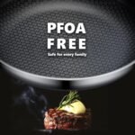 Non Stick Frying Pans 12 inch, Hybrid Improved Version Frying Pans Nonstick with Lid,non stick Stainless Steel Skillets, Dishwasher and Oven-Safe Chef Pan, PFOA Free Cookware - Image 4