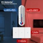 WiFi Smart Push Button Light Switch, Neutral Wire Required, Single-Pole, Single-Gang 3-Button, Works with Alexa, 2.4GHz, Non-Dimmable, White - Image 5