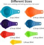 Smithcraft Measuring Cups and Spoons Set, Plastic Measuring Cup Set 15, Mixing Color Dry Measure Cups Spoons, 7 Measuring Cups & 7 Spoons, Kitchen Measure Cup Spoons for Cooking & Baking - Image 3