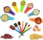 Smithcraft Measuring Cups and Spoons Set, Plastic Measuring Cup Set 15, Mixing Color Dry Measure Cups Spoons, 7 Measuring Cups & 7 Spoons, Kitchen Measure Cup Spoons for Cooking & Baking - Image 5